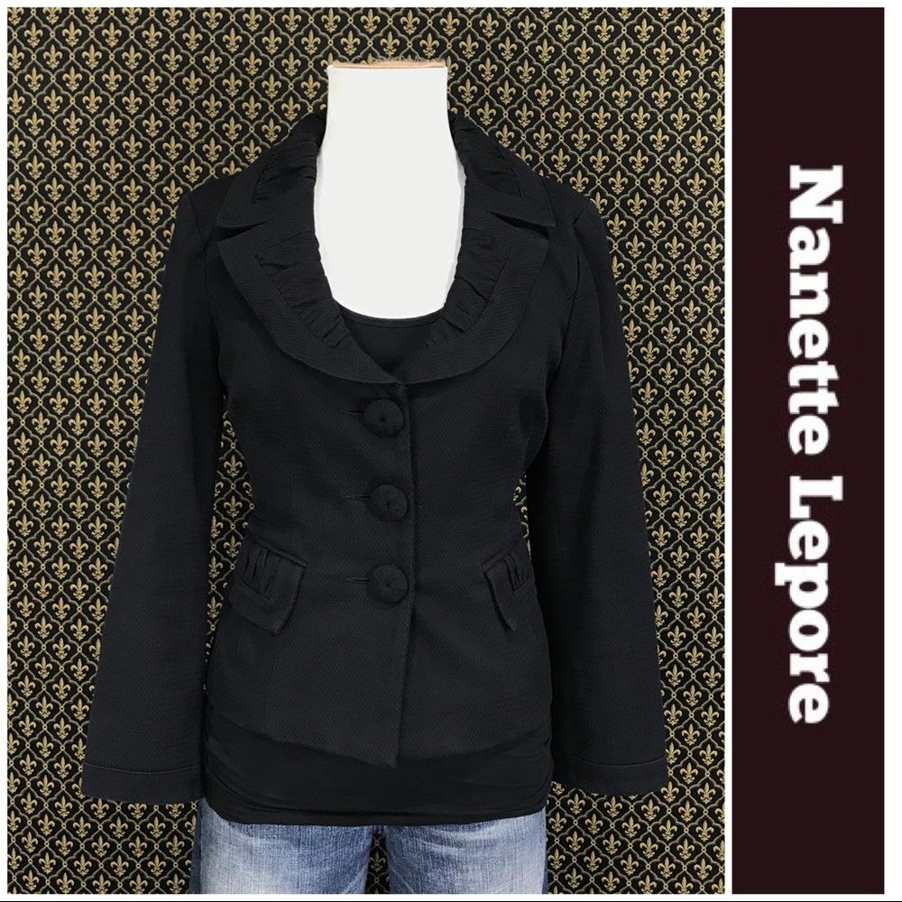 Nanette Lepore Textured Ruched Jacket